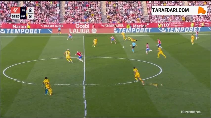 گل میگل گوتیرز به بارسلونا (ژیرونا 3-2 بارسلونا)