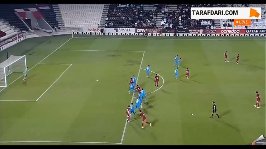 داوری عجیب در دیدار قطر و هند؛ توپی که از کنار دروازه بیرون رفته بود مجددا توسط قطری ها وارد زمین شده و به گل تبدیل شد!