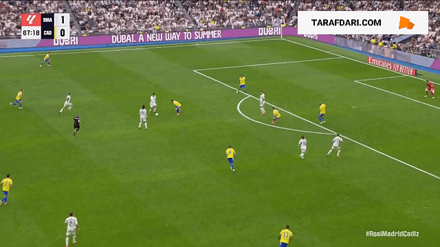 گل جود بلینگام به کادیز (رئال مادرید 2-0 کادیز)