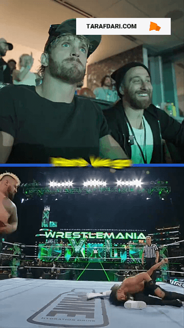 واکنش های لوگان پال به اتفاقات جذاب مین اونت رسلمنیا 40 / فیلم WWE 