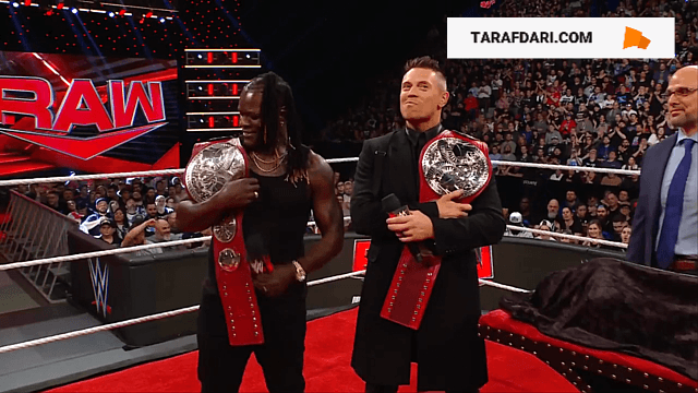 رونمایی از کمربندهای تگ تیم جدید در ماندی نایت راء توسط تریپل اچ / فیلم WWE