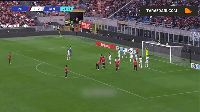 گل متئو گابیا به جنوا (میلان 2-2 جنوا)