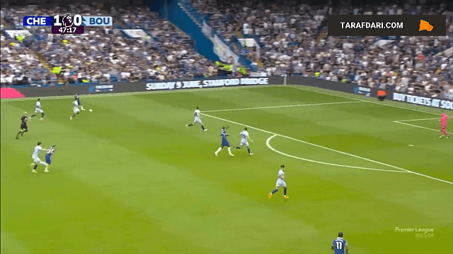 گل زیبای رحیم استرلینگ به بورنموث (چلسی 2-0 بورنموث)