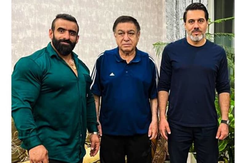 دیدار هادی چوپان با غلامحسین و افشین پیروانی + عکس