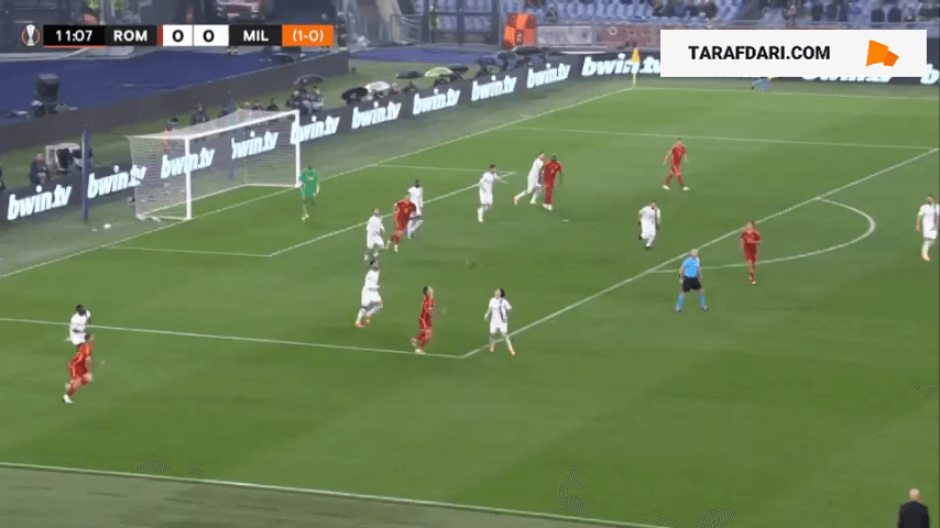 گل جانلوکا مانچینی به میلان روی ریباند ضربه دیدنی لورنتزو پلگرینی (رم 1-0 میلان)