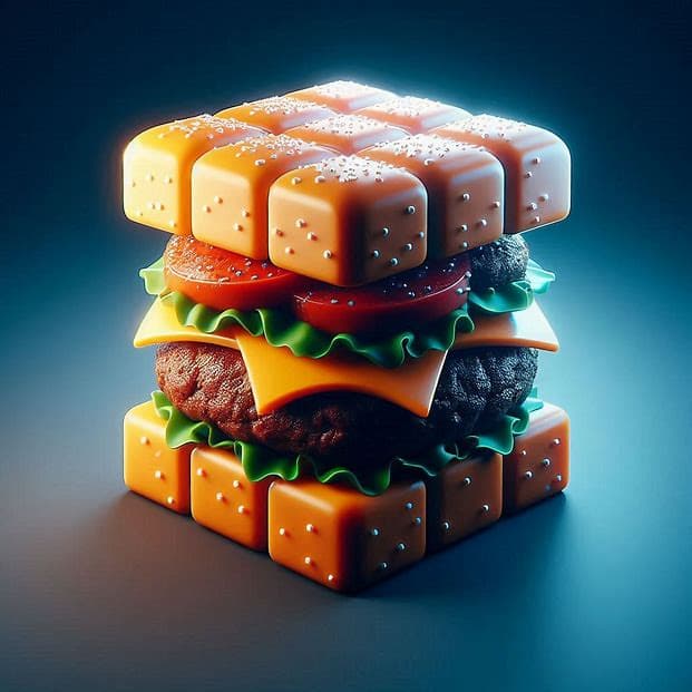 همبرگر مکعبی?