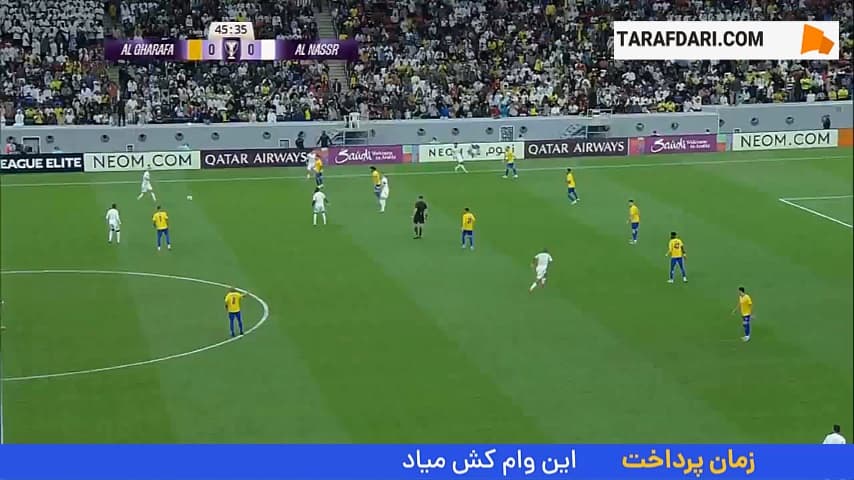 گل کریستیانو رونالدو به الغرافه (الغرافه 0-1 النصر)