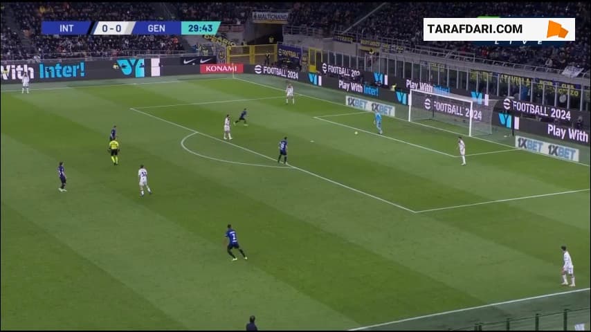 گل کریستین اصلانی به جنوا (اینتر 1-0 جنوا) 