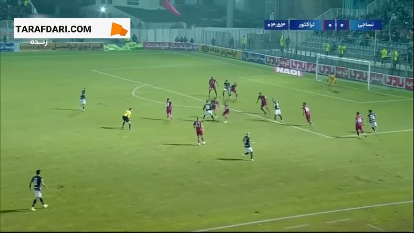 خلاصه بازی نساجی 1-1 تراکتور (لیگ برتر ایران - 04-1403)