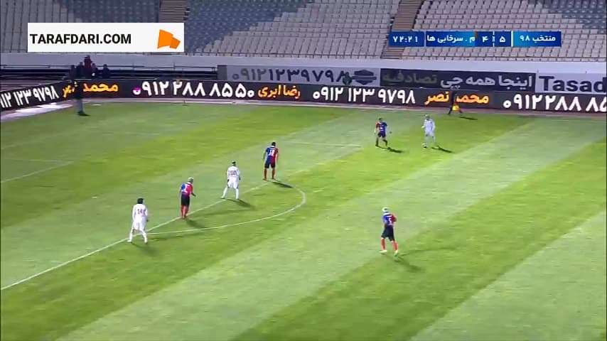 گل دوم بهنام سراج به منتخب سرخابی‌ها (منتخب 98 6-4 منتخب سرخابی‌ها)