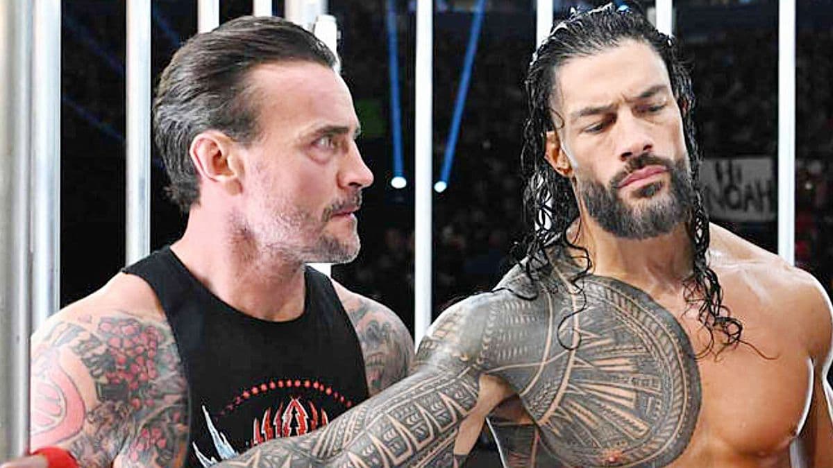 واکنش های جالب رومن رینز و سی ام پانک به یکدیگر در سروایور سریز وارگیمز 2024 / ویدیو WWE