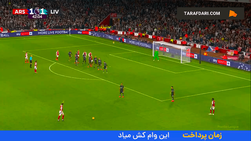 گل میکل مرینو به لیورپول (آرسنال 2-1 لیورپول)