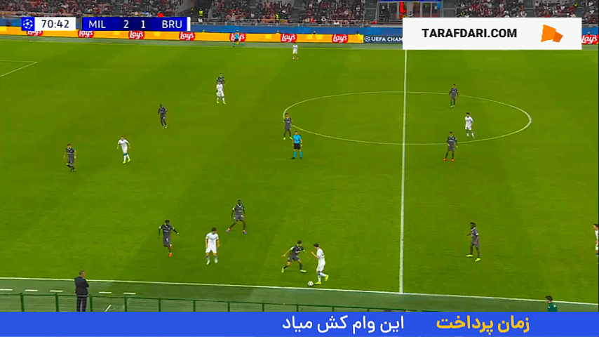 گل دوم تیجانی ریندرس به کلوب بروخه (میلان 3-1 کلوب بروخه)