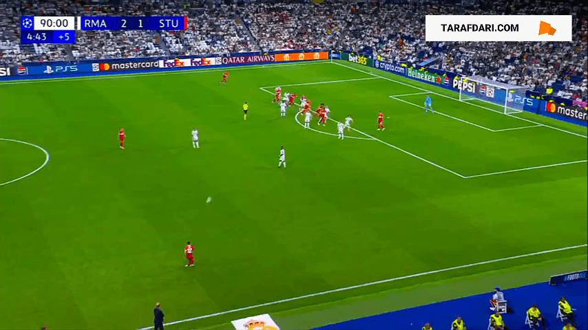 اولین گل اندریک در لیگ قهرمانان اروپا (رئال مادرید 3-1 اشتوتگارت)