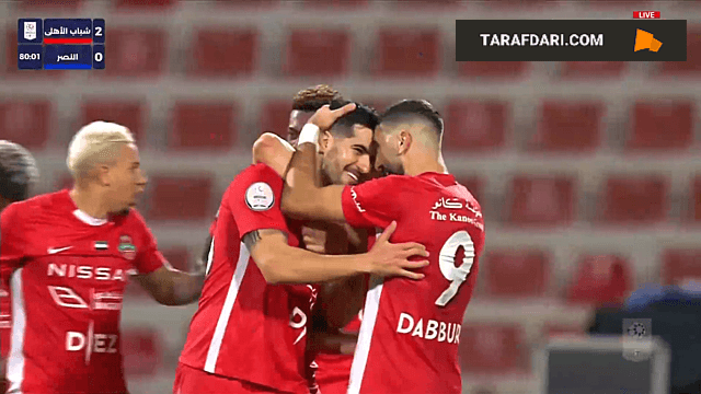 خوشحالی بعد از گل جالب سعید عزت اللهی و سردار آزمون در دیدار مقابل النصر امارات
