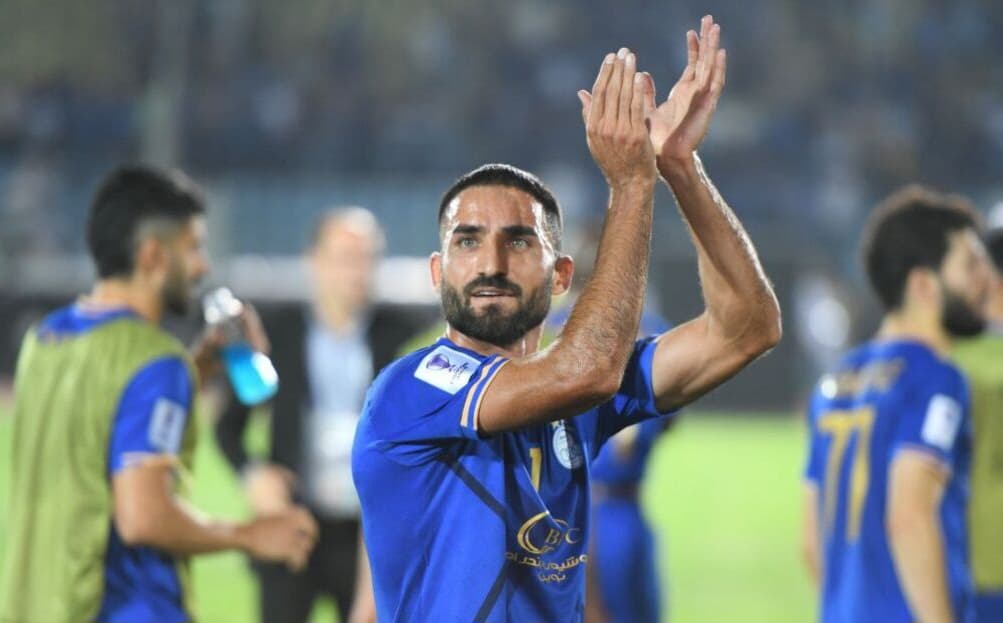 پوستر رسمی AFC برای بازی استقلال - النصر؛ کریستیانو رونالدو کنار مهرداد محمدی