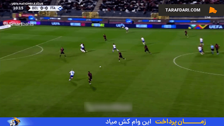 گل ساندرو تونالی به بلژیک (بلژیک 0-1 ایتالیا)