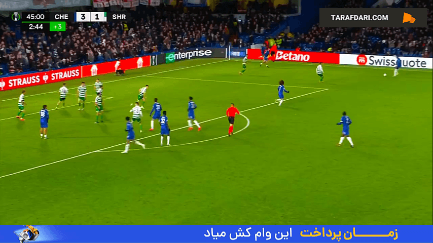 گل سوم مارک گیو به شامروک روورز (چلسی 4-1 شامروک روورز)