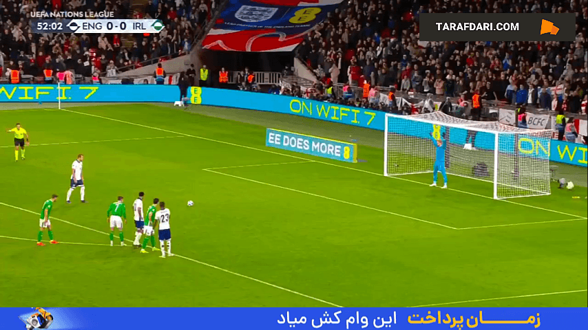 گل هری کین به ایرلند از روی نقطه پنالتی (انگلیس 1-0 ایرلند)