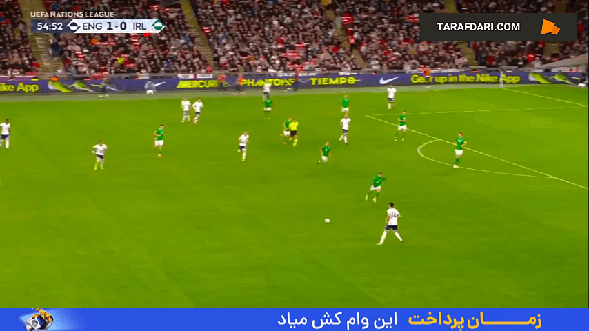 گل آنتونی گوردون به ایرلند (انگلیس 2-0 ایرلند)