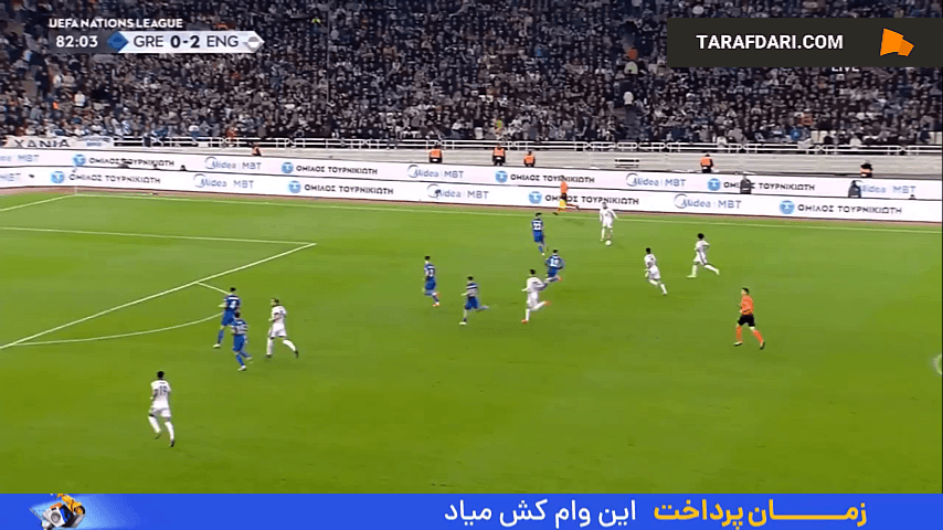 گل پشت پای زیبای کرتیس جونز به یونان (یونان 0-3 انگلیس)