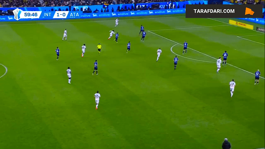 گل دوم و دیدنی دنزل دومفریز به آتالانتا (اینتر 2-0 آتالانتا)