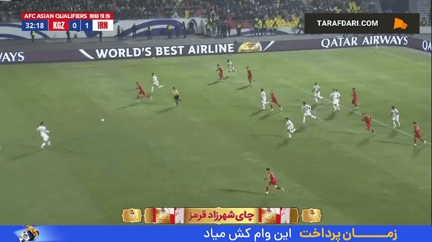 گل صالح حردانی به قرقیزستان (قرقیزستان 0-2 ایران)