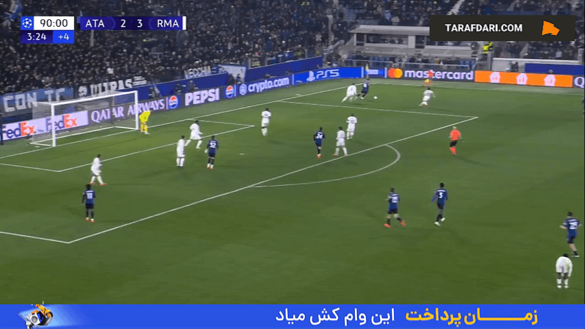 متئو رتگی و هدر دادن موقعیت مسلم گلزنی مقابل دروازه خالی رئال مادرید در دقیقه 4+90
