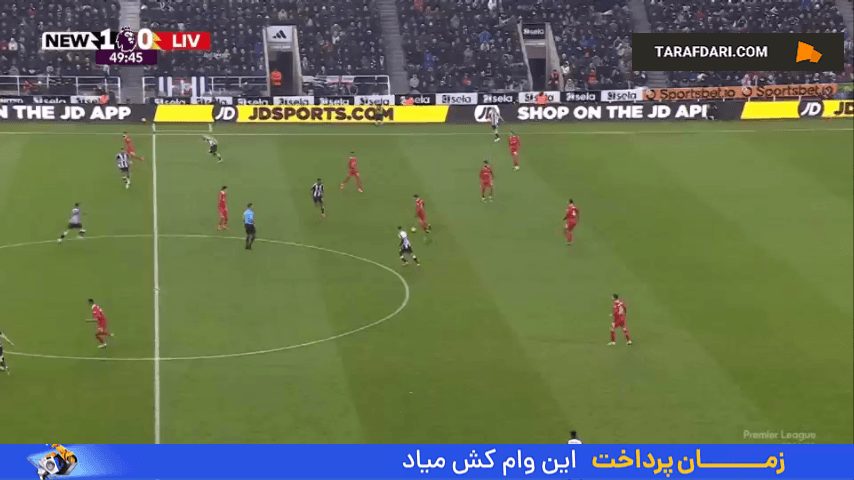 گل زیبای کرتیس جونز به نیوکاسل (نیوکاسل 1-1 لیورپول)