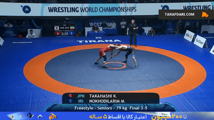 برتری 10-0 محمد نخودی در دیدار رده‌بندی مقابل حریف ژاپنی و کسب مدال برنز وزن 79 کیلوگرم کشتی آزاد قهرمانی جهان