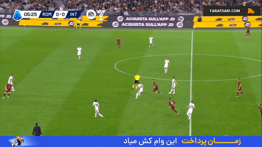 خلاصه بازی آاس رم 0-۱ اینتر (سری آ - 25-2024)