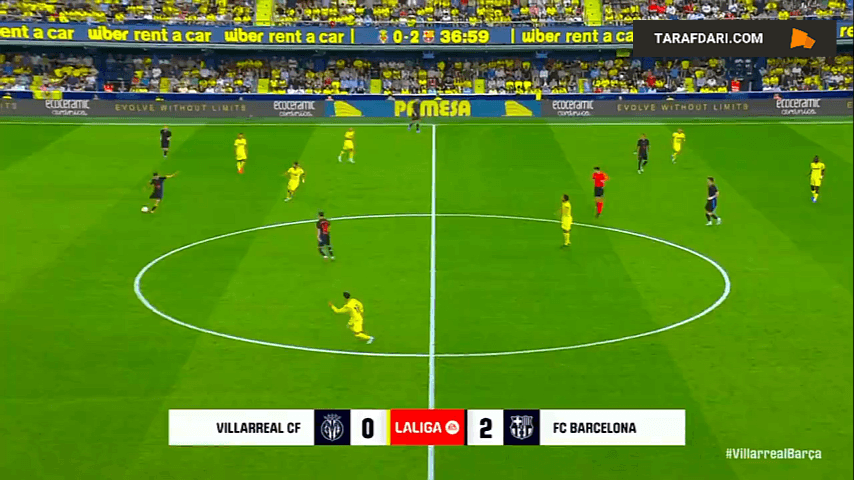 گل آیوزه پرز به بارسلونا (ویارئال 2-1 بارسلونا)