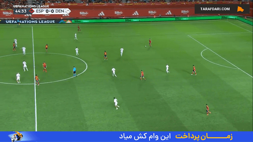 موقعیت تک به تکی که لامین یامال در دیدار مقابل دانمارک از دست داد