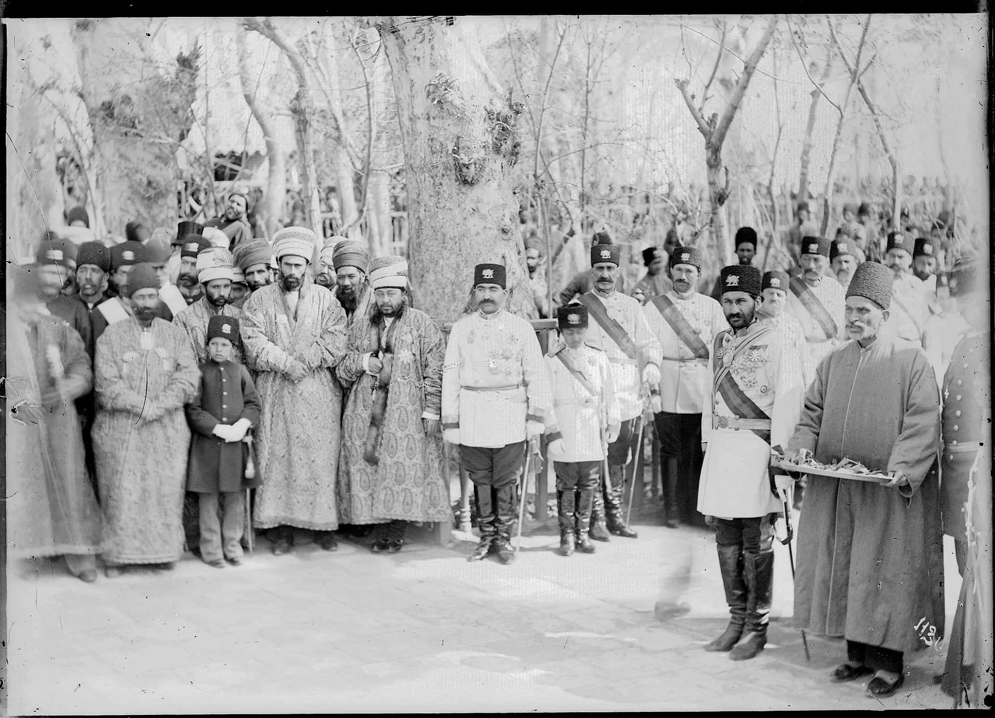 مراسم سلام نوروزی در کاخ گلستان، دوره ناصرالدین‌شاه، عکس از آنتوان سوریوگین