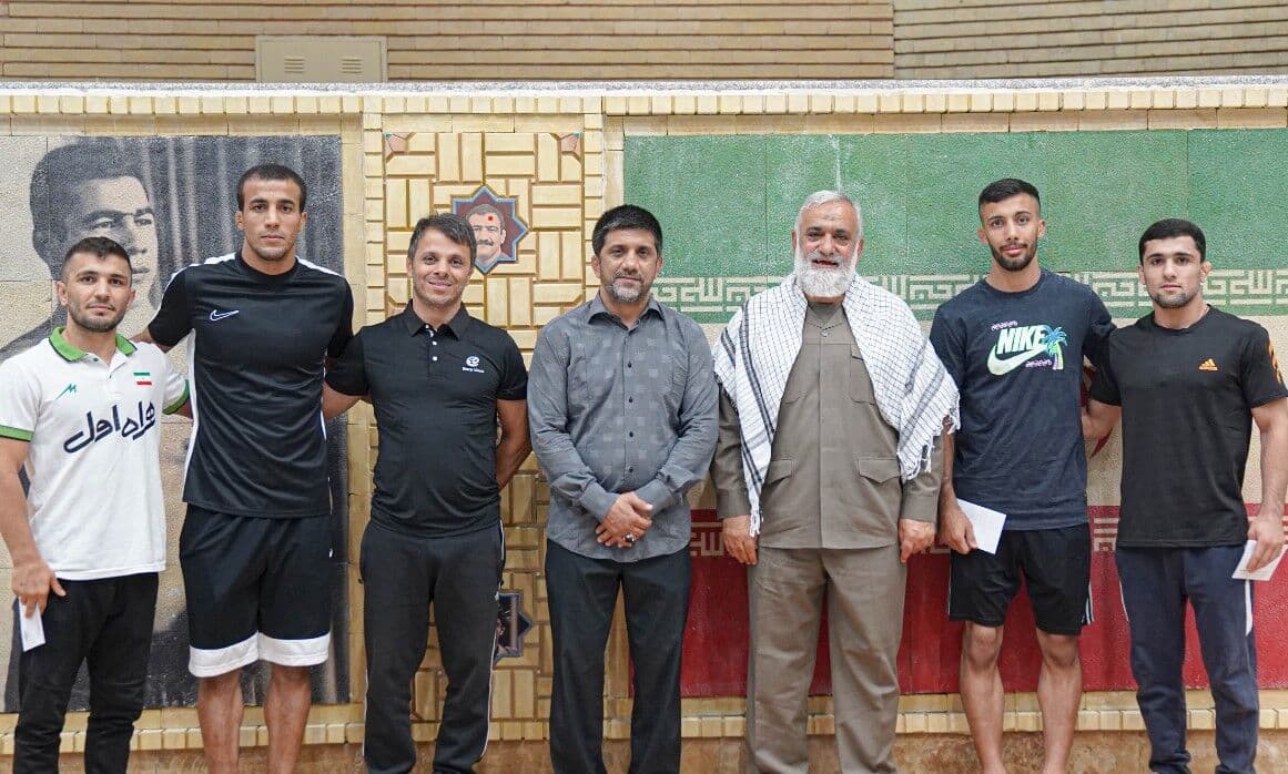 حضور سردار نقدی در اردوی تیم ملی کشتی فرنگی و دیدار با علیرضا دبیر