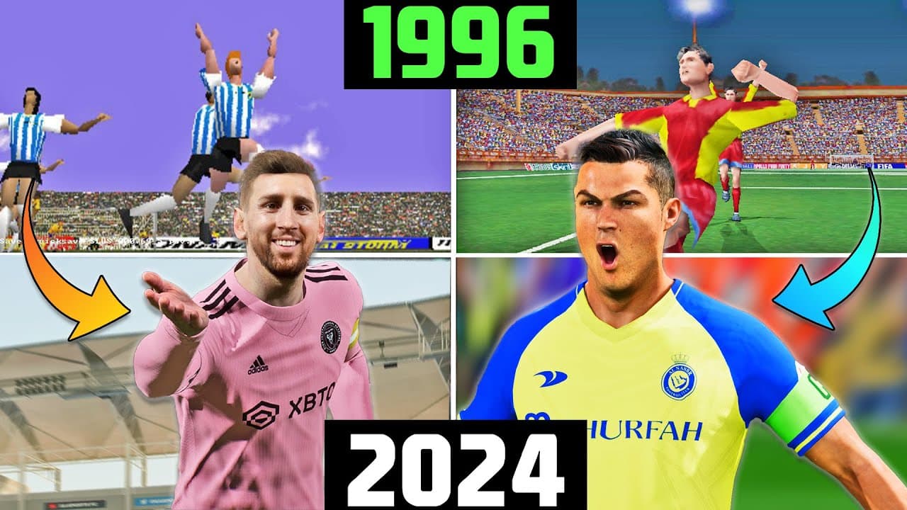 پیشرفت گرافیکی بازی eFootball (PES) از سال 1996 تا 2024