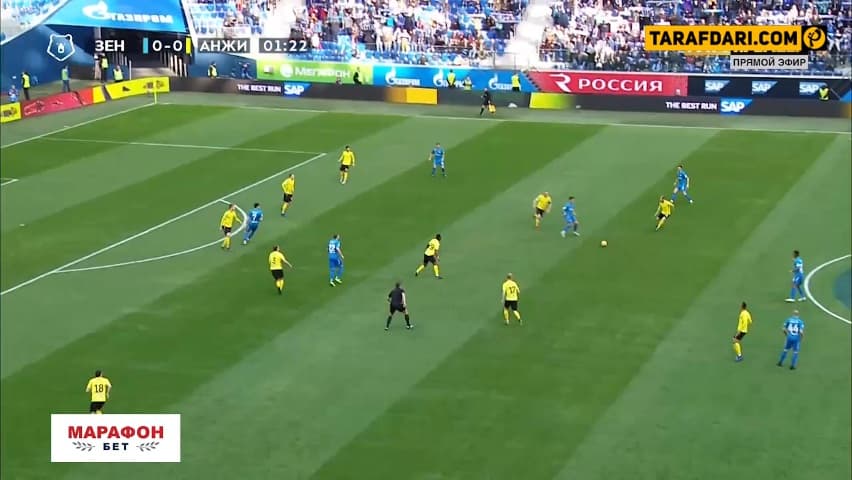 گل زیبای سردار آزمون به آنژی (زنیت 1-0 آنژی)