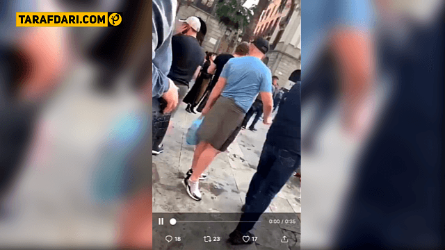 دانلود؛ وقتی لیورپولی ها، یکی از اهالی بارسلونا را به داخل آب پرت می کنند