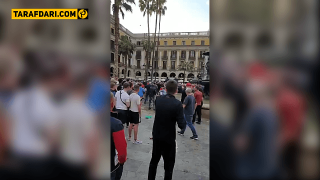 دانلود؛ رفتار نژادپرستانه برخی از هواداران لیورپول در سفر به بارسلونا