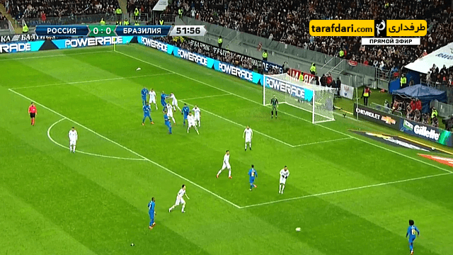 گل میراندا به روسیه (روسیه 0-1 برزیل)