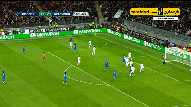 گل پائولینیو به روسیه (روسیه 0-3 برزیل)
