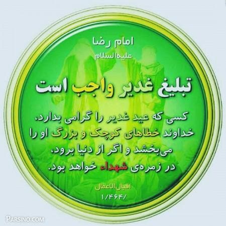 خداوند عزّوجلّ دین را با امامت علی تکمیل فرمود❤
