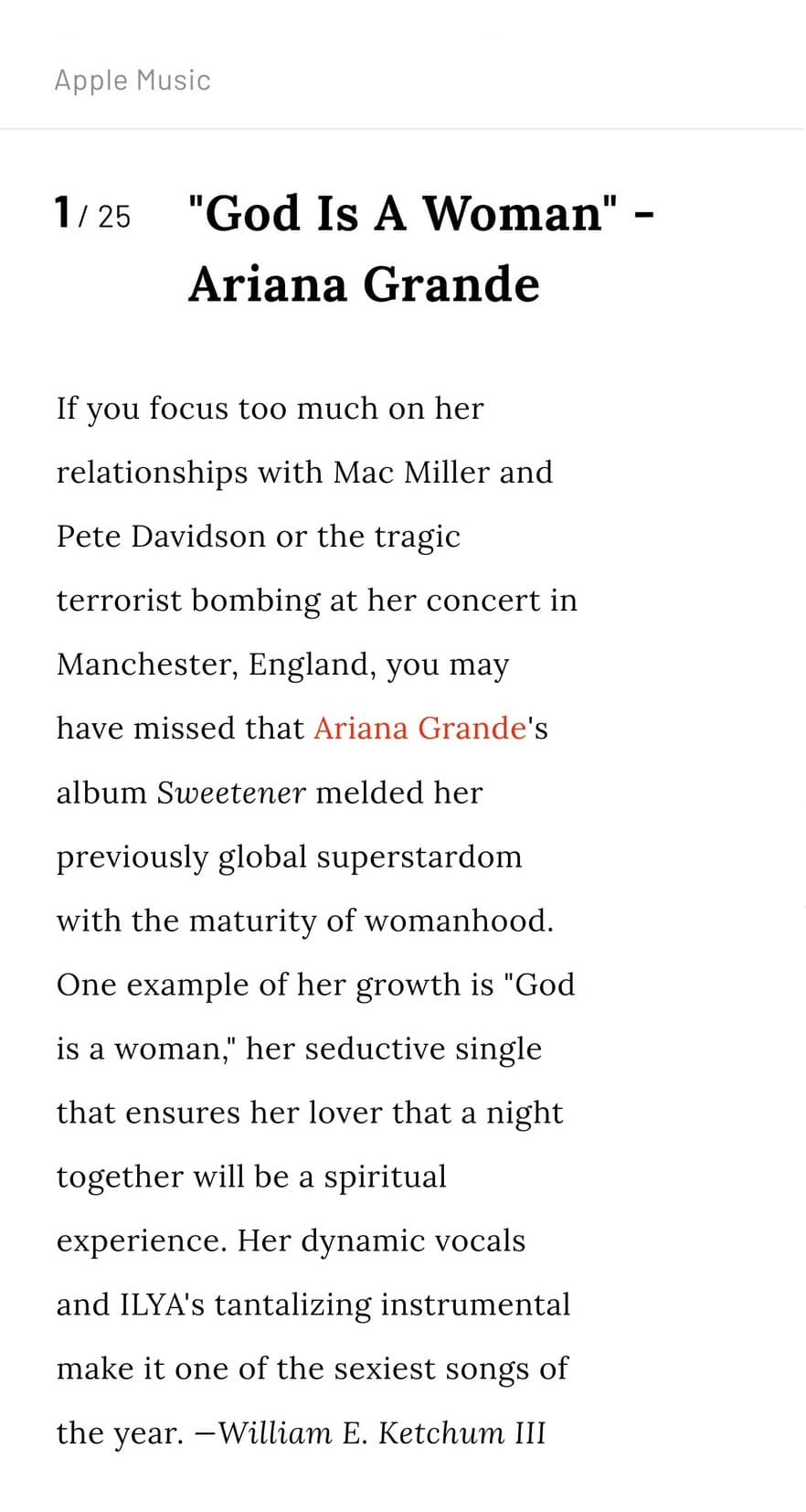 God is a woman بهترین آهنگ سال 2018 به انتخاب Vibe Magazine