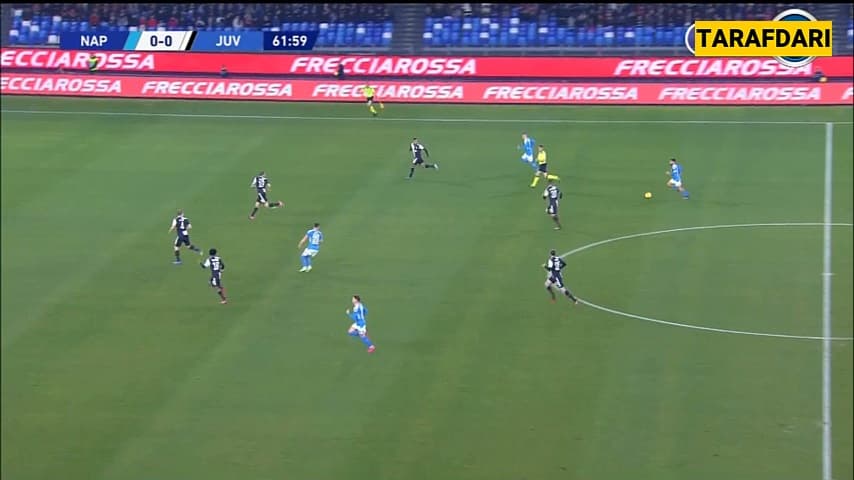 گل پیوتر زیلینسکی به یوونتوس (ناپولی 1-0 یوونتوس) 