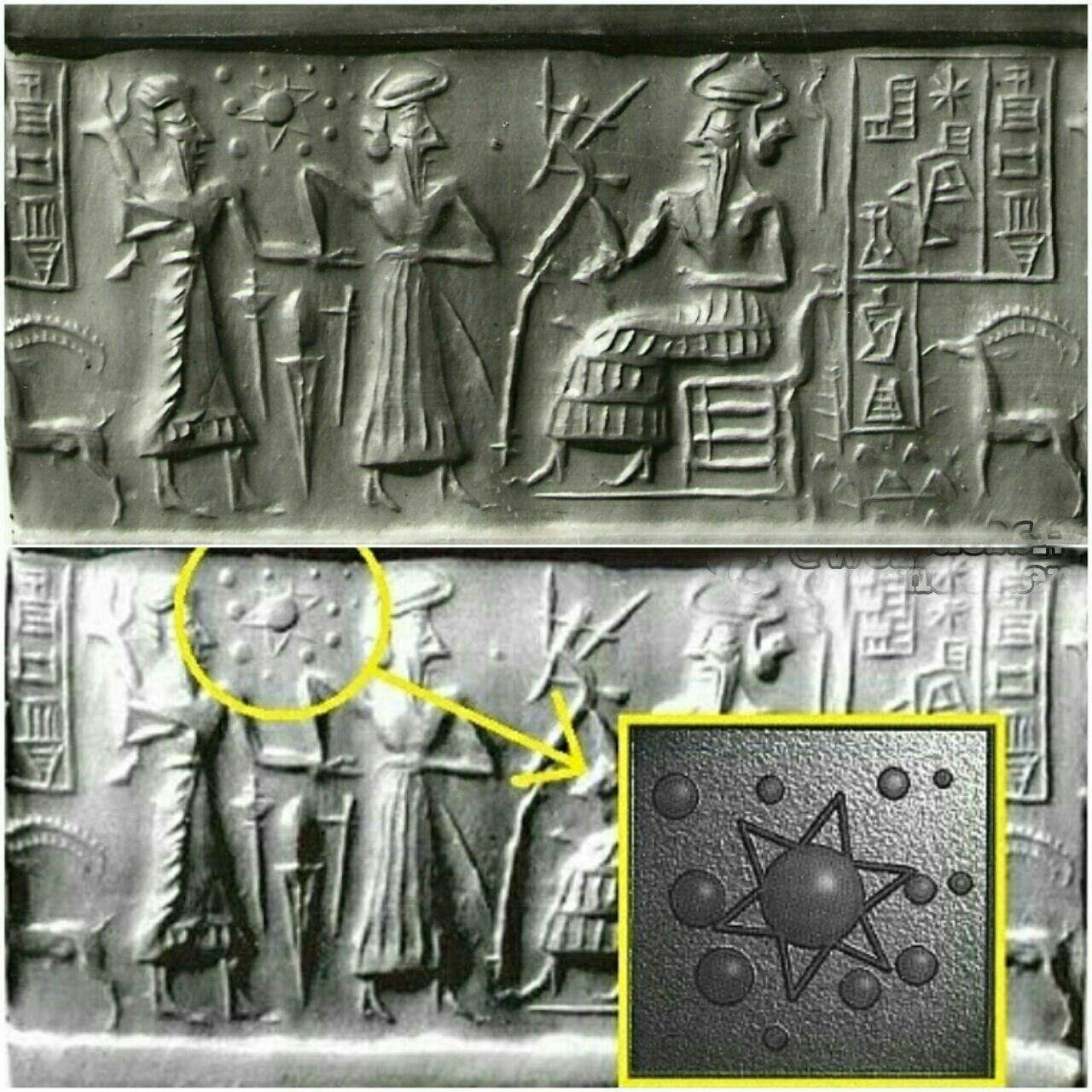 با اینکه تنها 5 سیاره از سیارات منظومه شمسی بدون تلسکوپ قابل دیدن هستند، ولی در سنگنوشته های سومریان (4000 سال پیش از میلاد) به 12 سیاره اشاره شده است! دوازدهمین سیاره در سال 2006کشف شد!  ? 