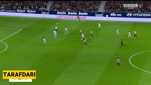 خلاصه بازی اتلتیکو مادرید 2-1 لوانته (لالیگا - 2019/20)