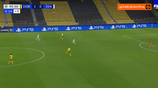 گل ارلینگ هالند به زنیت (دورتموند 2-0 زنیت)