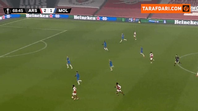 گل نیکلاس په په به مولده (آرسنال 3-1 مولده)