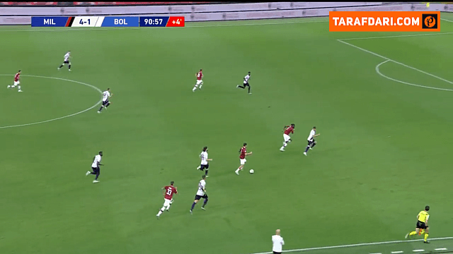گل داویده کالابریا به بولونیا (میلان 5-1 بولونیا)