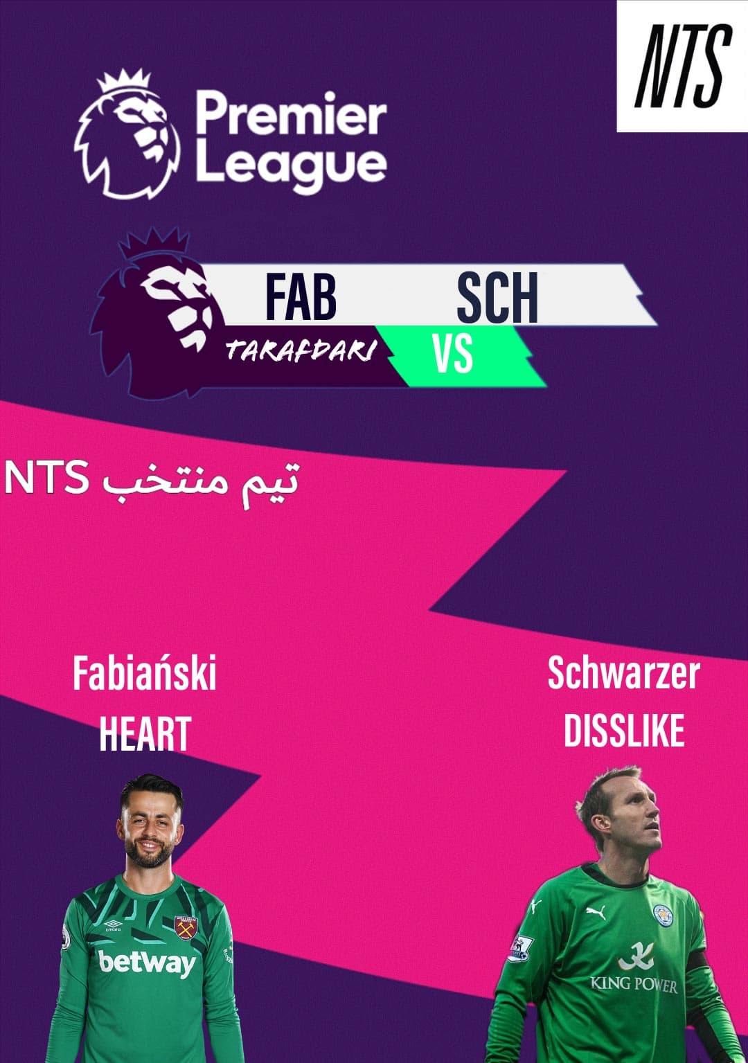 ⚽️مسابقه ترکیب برتر تیم های NTS⚽️_بخش دروازه بان?مرحله اول مسابقه دوم_شوارزر?فابیانسکی❤